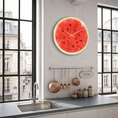 Horloge Originale Fruits Tropicaux en Acrylique, Silencieuse et Colorée – Fruvela
