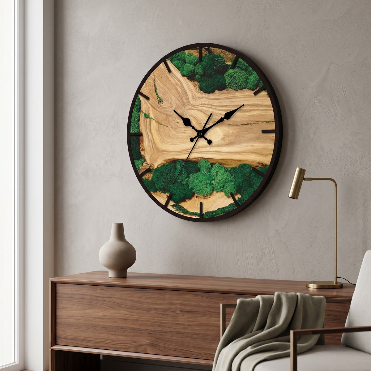 Horloge Murale Design Nature, Silencieuse et Unique – Naturova