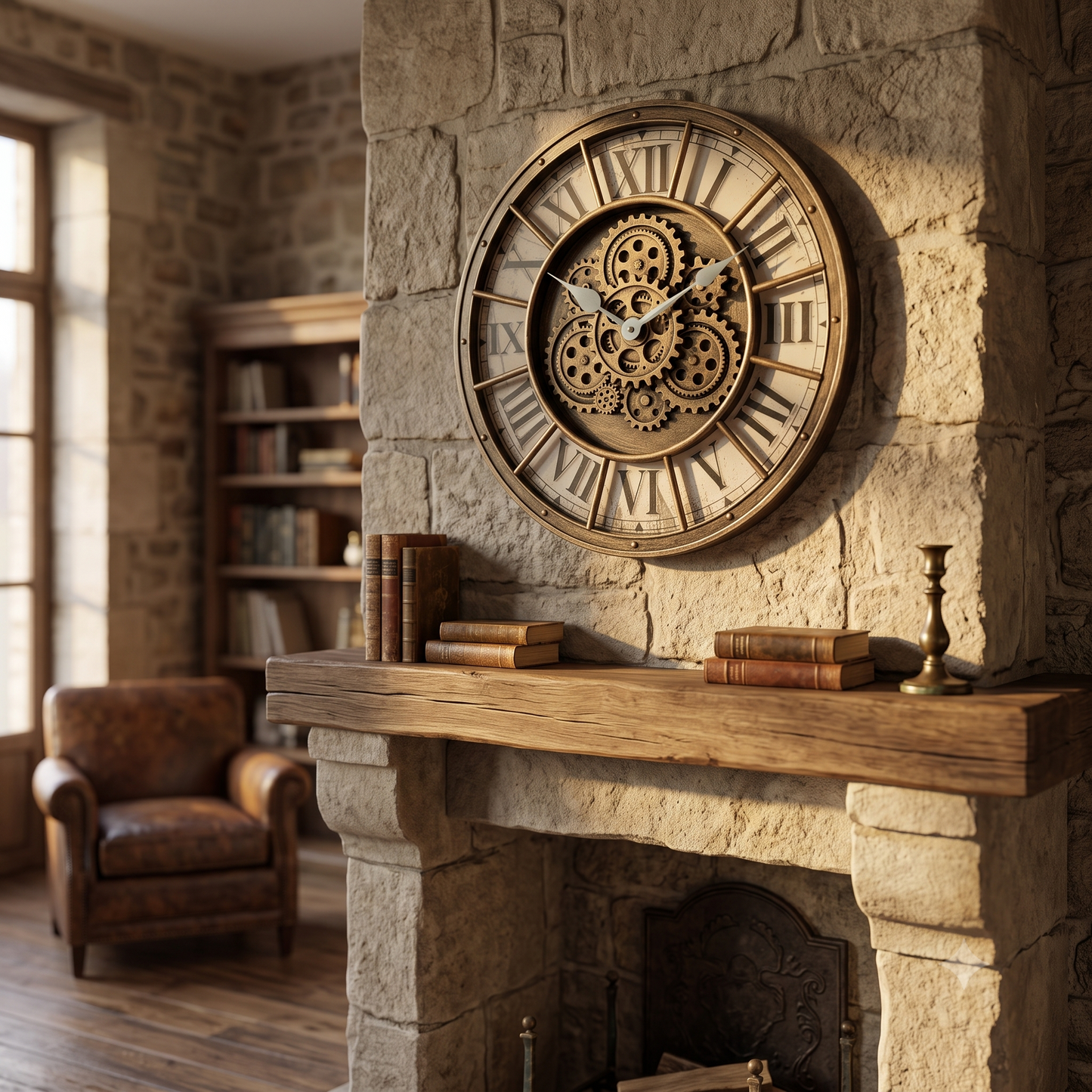 Horloge Murale Industrielle À Engrenages Style Steampunk, Silencieuse et Spectaculaire – Engrena