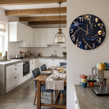 Horloge Murale Design Motif Abstrait en Bois, Silencieuse et Artistique – Artesia