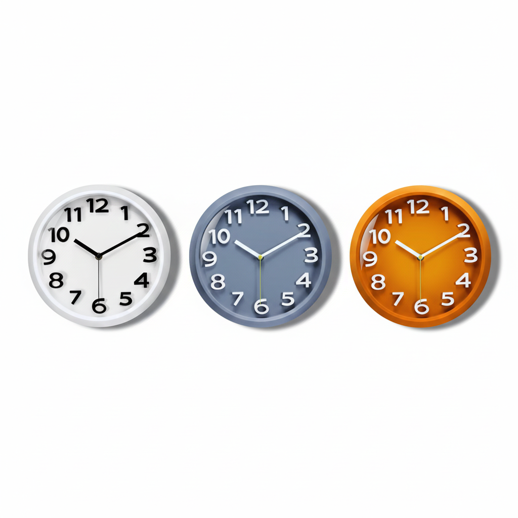 Horloge Murale Silencieuse Ronde en Acrylique – Design Simple & Lecture Facile – Cubera