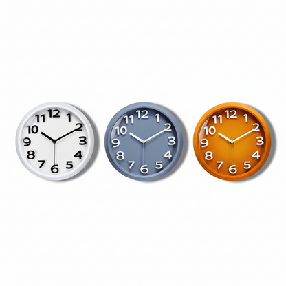 Horloge Murale Moderne Ronde en Acrylique, Silencieuse et Simple à Lire – Cubera