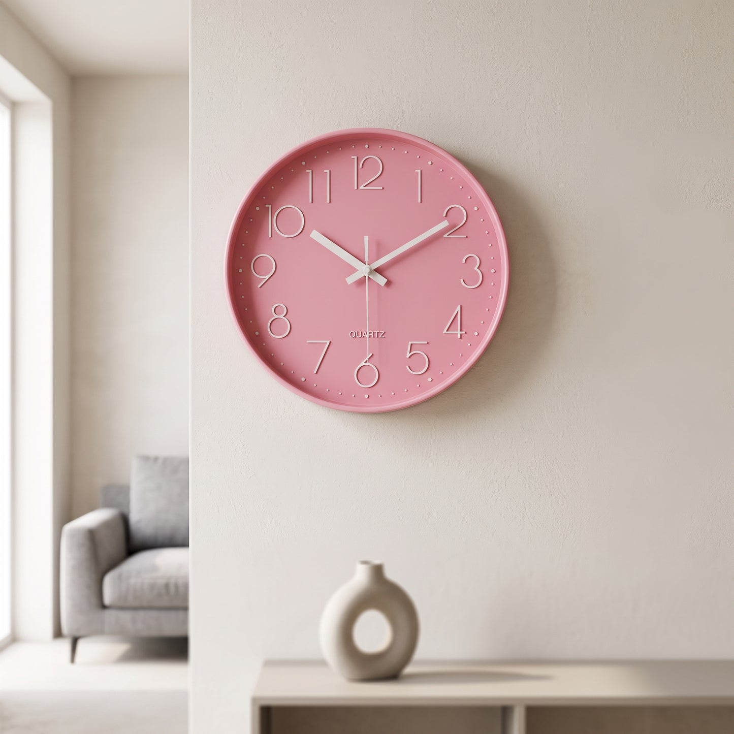 Horloge Murale Design Ronde, Silencieuse et Colorée – Prismo
