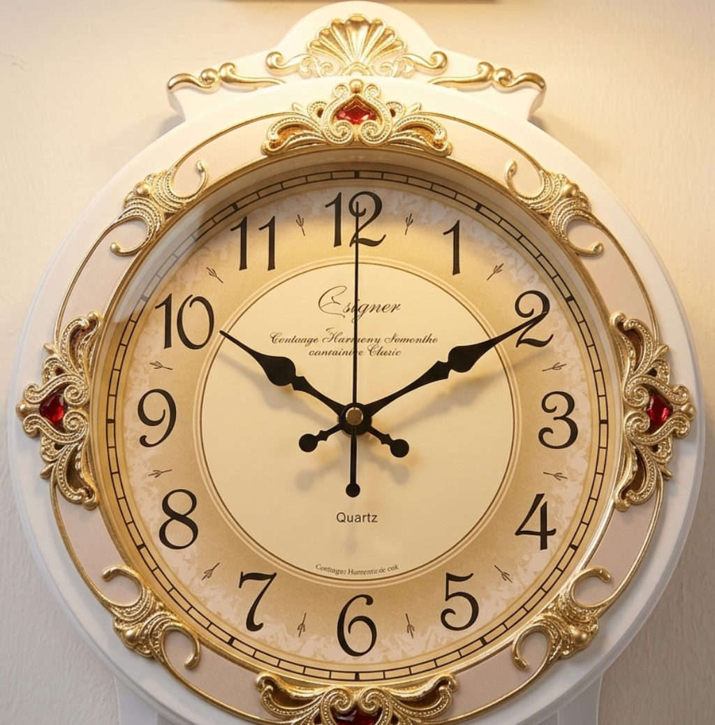 Pendule Murale Vintage en Bois, Silencieuse et Décorative – Silaysa