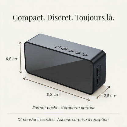 Réveil avec Enceinte Bluetooth Portable et Audio Véhicule – EchoRise Mini