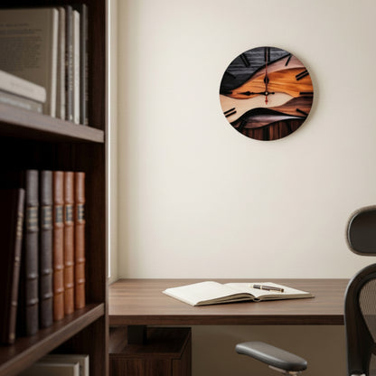 Horloge Murale Design Ronde à Effet Bois, Style Nordique, Silencieuse et Décorative – Nysa