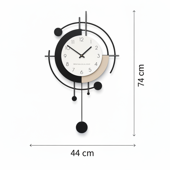 Horloge Murale Moderne Métal Design - Rezda