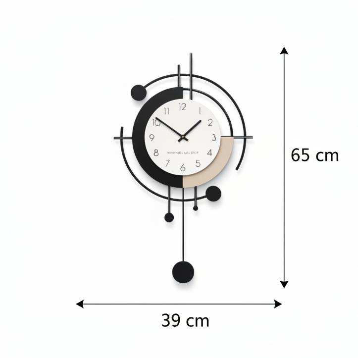 Horloge Murale Moderne Métal Design - Rezda