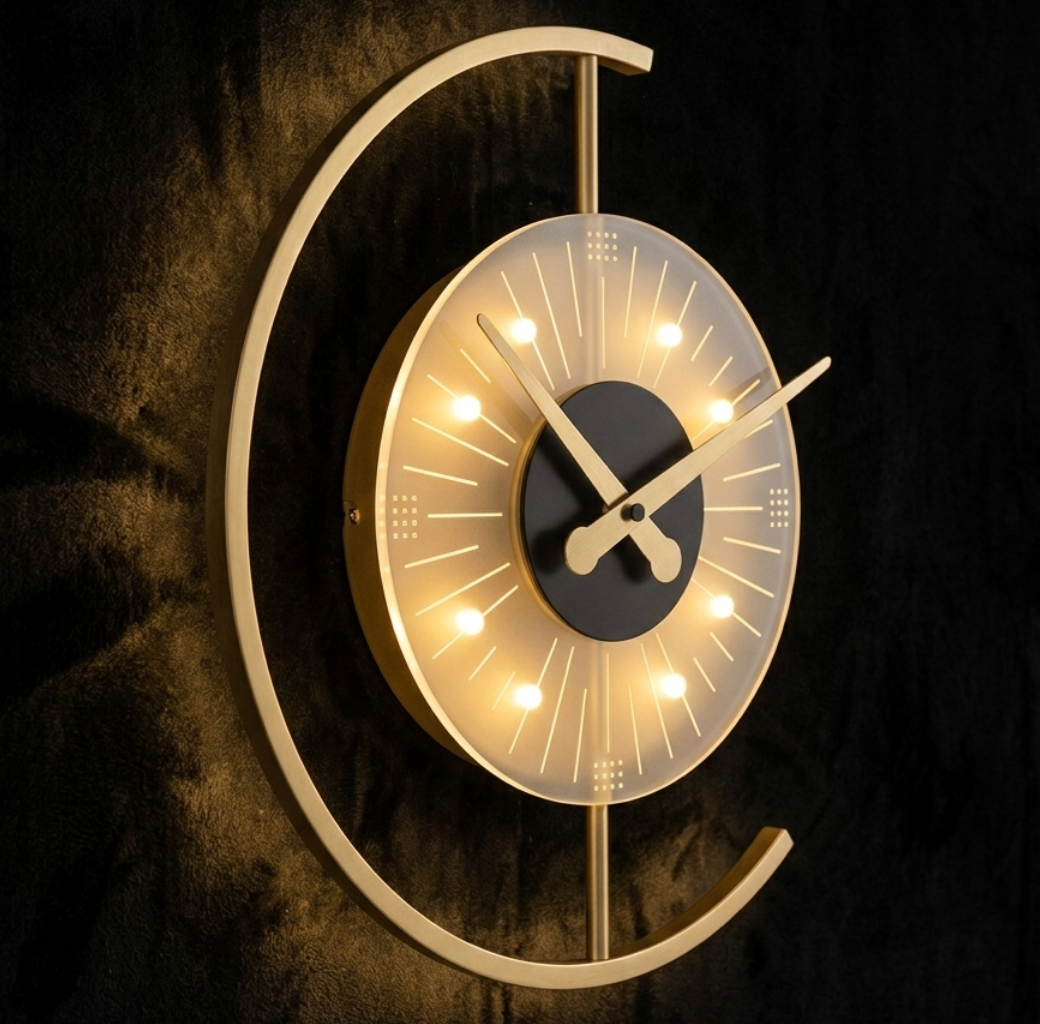 horloge murale LED design moderne effet horloge lumineuse, décorative et élégante – Zelyon