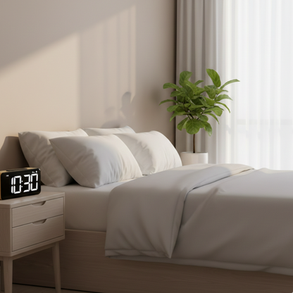 Réveil à Affichage LED Large, Réglable et Fonction Alarme – Noklead