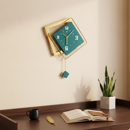 Pendule Murale Géométrique à Suspendre, Décorative et Élégante – Vadix