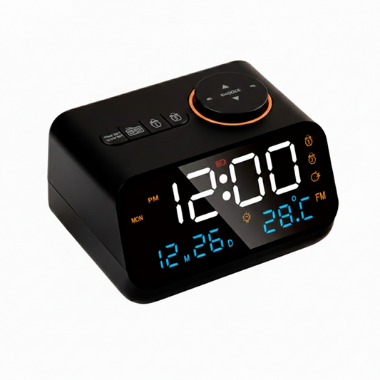 horloge Numérique LED avec Radio FM et Snooze – Novyx