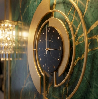 Horloge Murale Design Nordique en Métal Grand Format – Silencieuse, Luxe & Élégante pour Salon ou Hôtel – Luxious