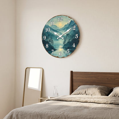 Horloge Murale Moderne Chiffres Créatifs en MDF, Silencieuse et Épurée – Numéa