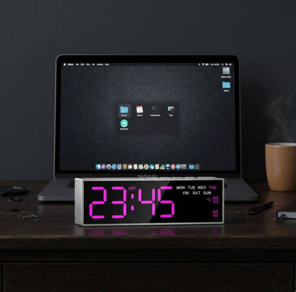 Horloge Numérique LED Chevet avec Mode Nuit – Auraled
