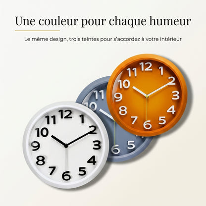 Horloge Murale Moderne Ronde en Acrylique, Silencieuse et Simple à Lire – Cubera
