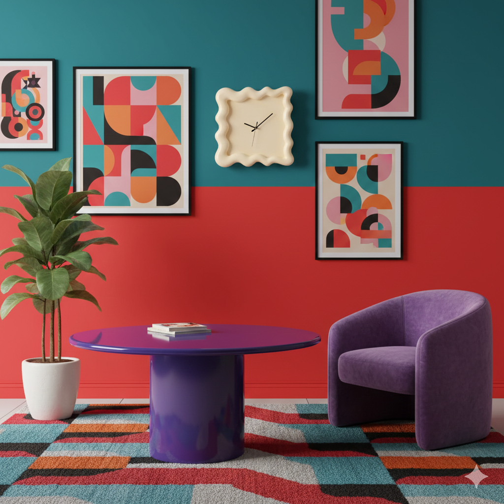 Horloge murale design carrée en ABS, décorative et silencieuse – Biscara