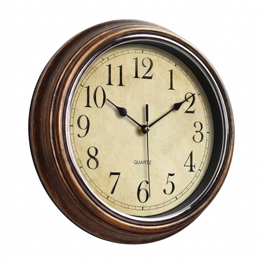Horloge murale vintage américaine ronde silencieuse et décorative – Americo