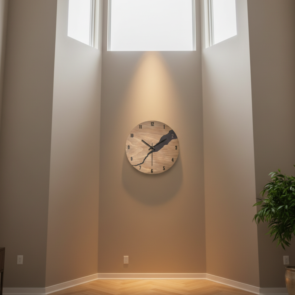 Horloge Murale en Verre et Cristal, Silencieuse et Décorative – Lignum