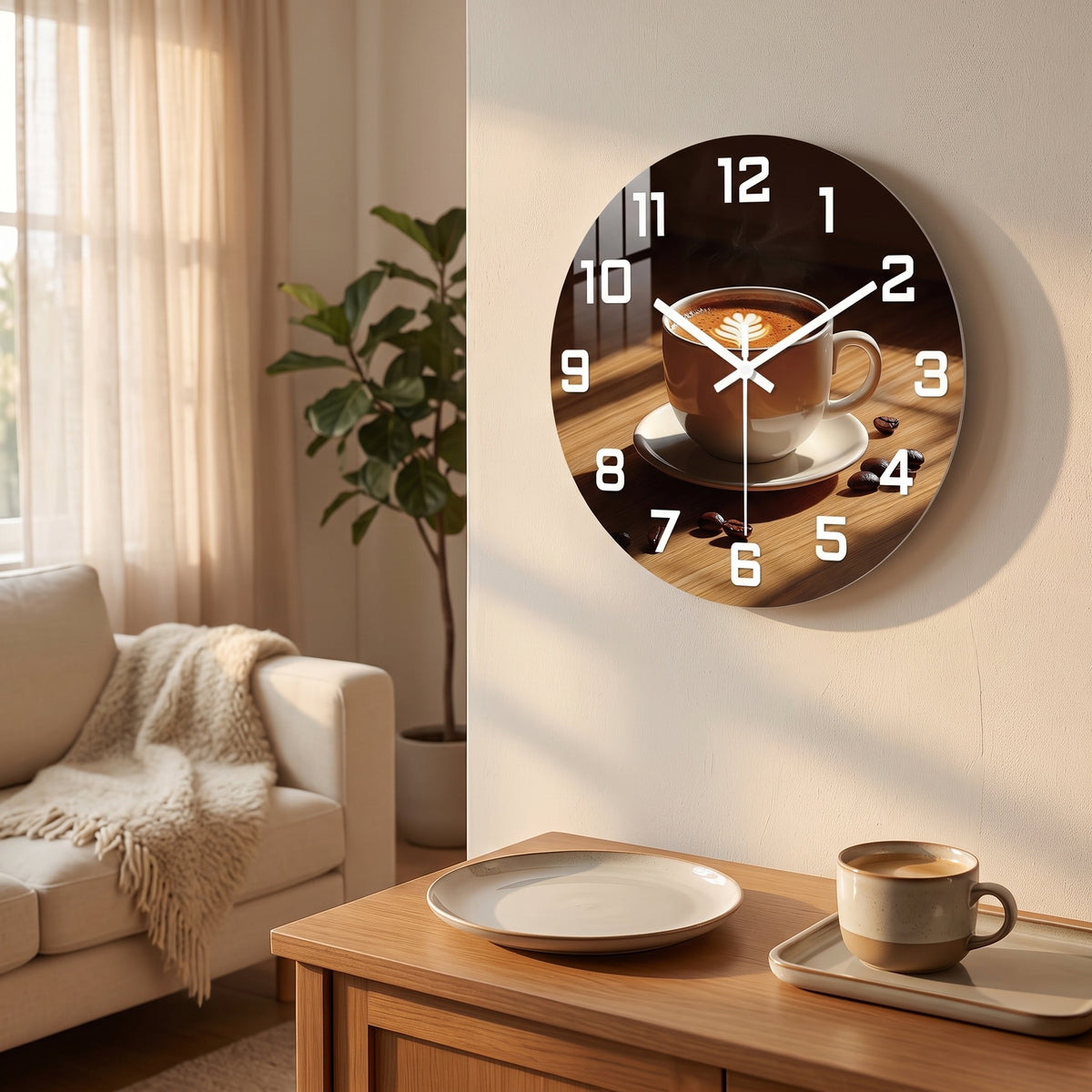 Horloge Murale Originale Tasse à Café Silencieuse – Baristéa