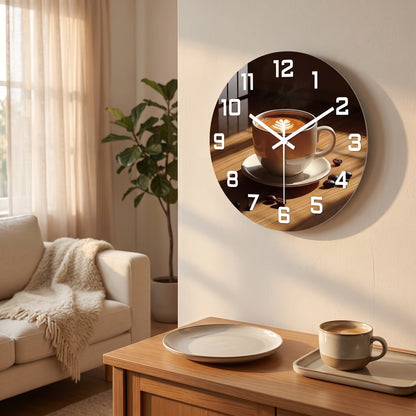Horloge Murale Originale Tasse à Café Silencieuse – Baristéa