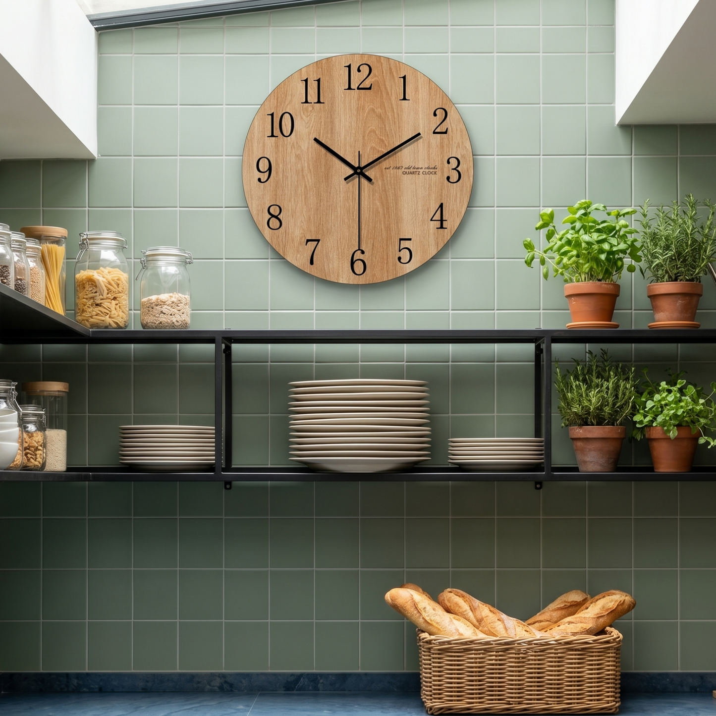 Horloge Murale Design Ronde en Bois, Silencieuse et Épurée – Sylvano