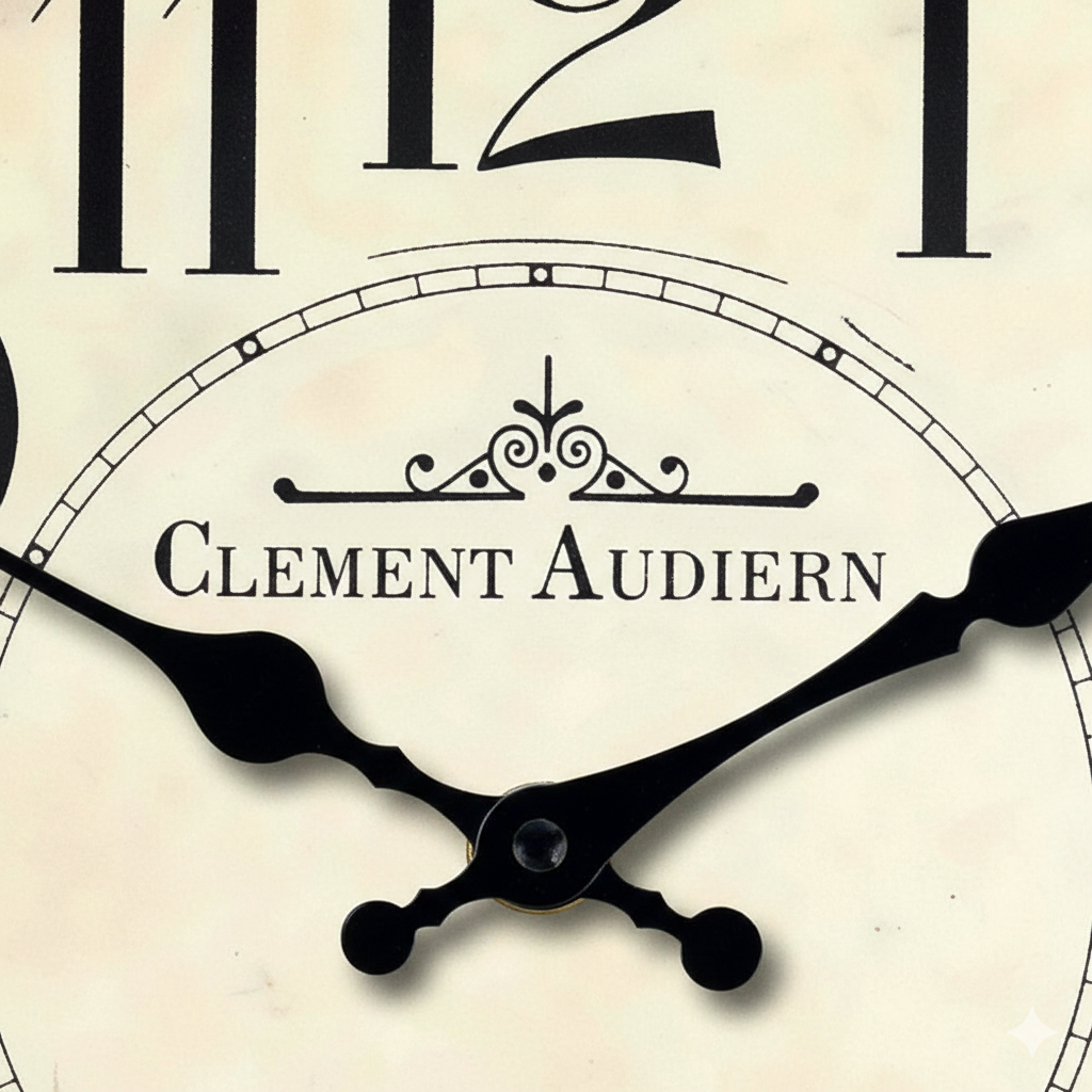 Horloge murale vintage en bois au style rétro français, silencieuse et analogique – Audierne