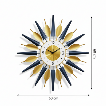 Horloge Murale Design Moderne Circulaire en Acrylique, Décorative et Silencieuse – Solveda