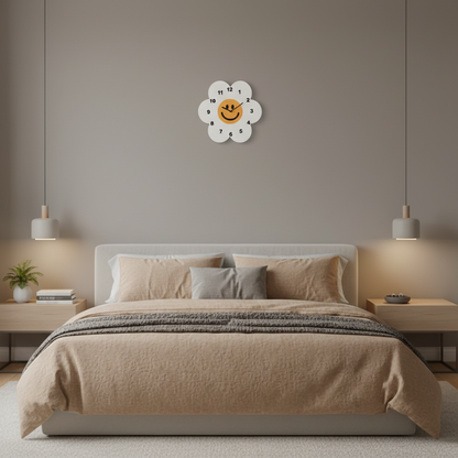 Horloge Murale Design Originale Tournesol Moderne en Acrylique, Silencieuse – Doxely