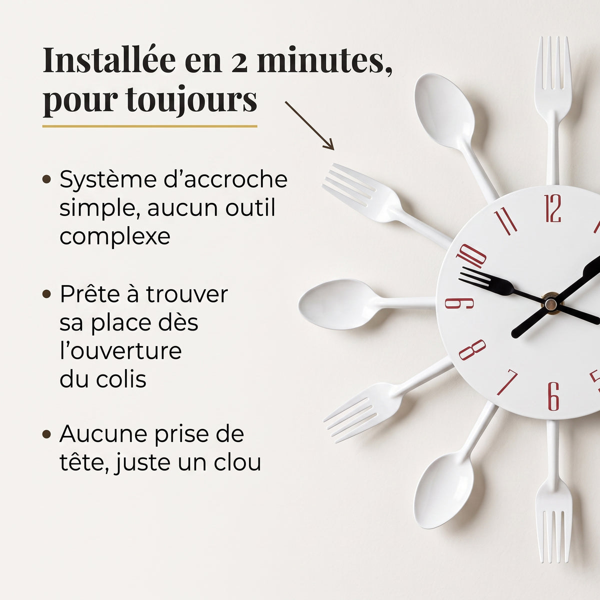 Horloge Murale Design en Métal Waterproof, Silencieuse, Élégante et Résistante – Arios