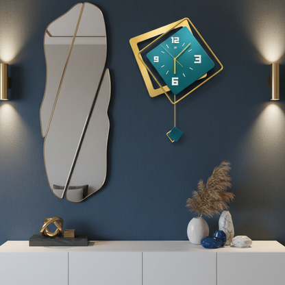 Pendule Murale Géométrique à Suspendre, Décorative et Élégante – Vadix