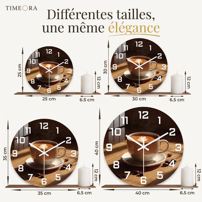 Horloge Murale Originale Tasse à Café Silencieuse – Baristéa