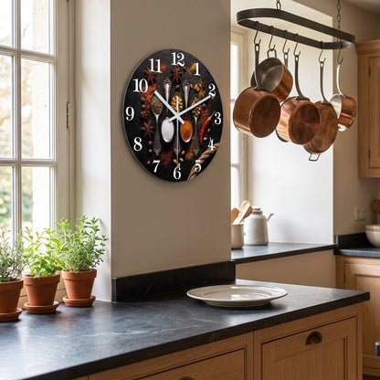 Horloge Murale Design Effet Marbre en Bois, Silencieuse – Marbélia