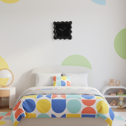 Horloge Murale Design Carrée en ABS, Décorative et Silencieuse – Biscara