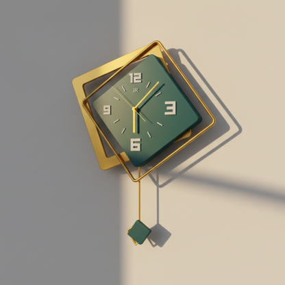 Pendule Murale Géométrique à Suspendre, Décorative et Élégante – Vadix