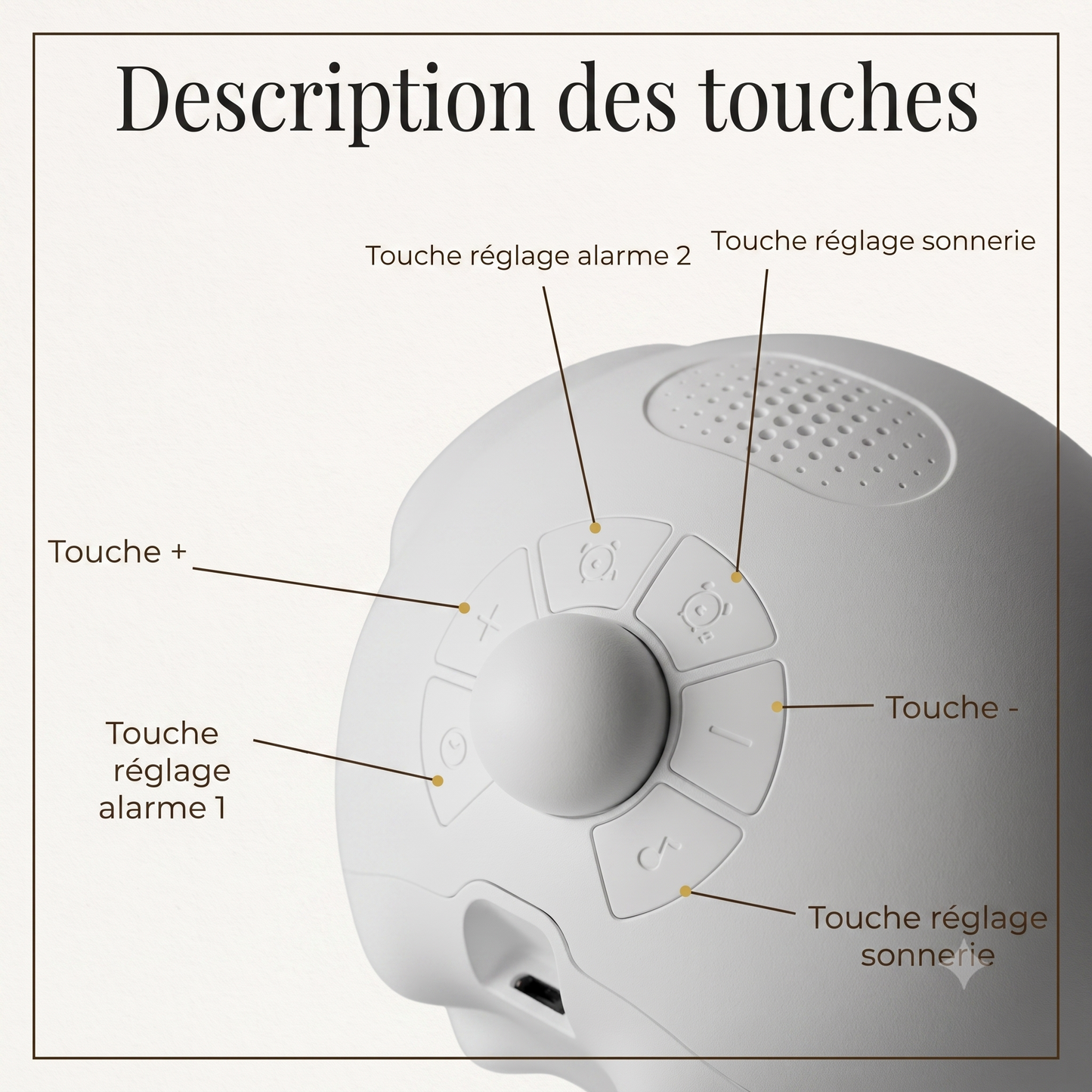 Réveil Enfant Tactile avec Double Alarme, Contrôle Vocal et Veilleuse LED – Doudoo