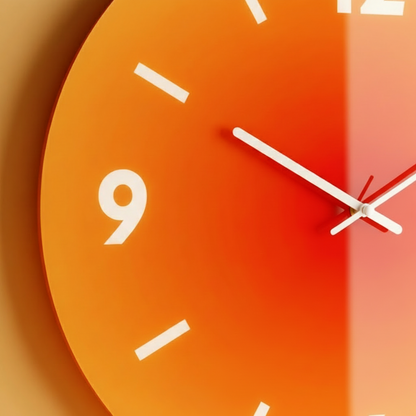 Horloge Murale Design en Verre avec Motif Abstrait, Analogique et Silencieuse – MOMO