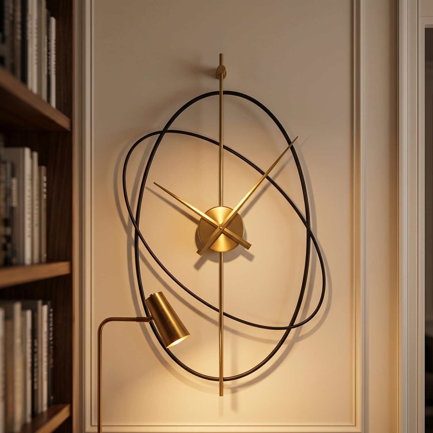 Pendule Murale Design Ovale en Métal, Silencieuse et Minimaliste – Ovalo