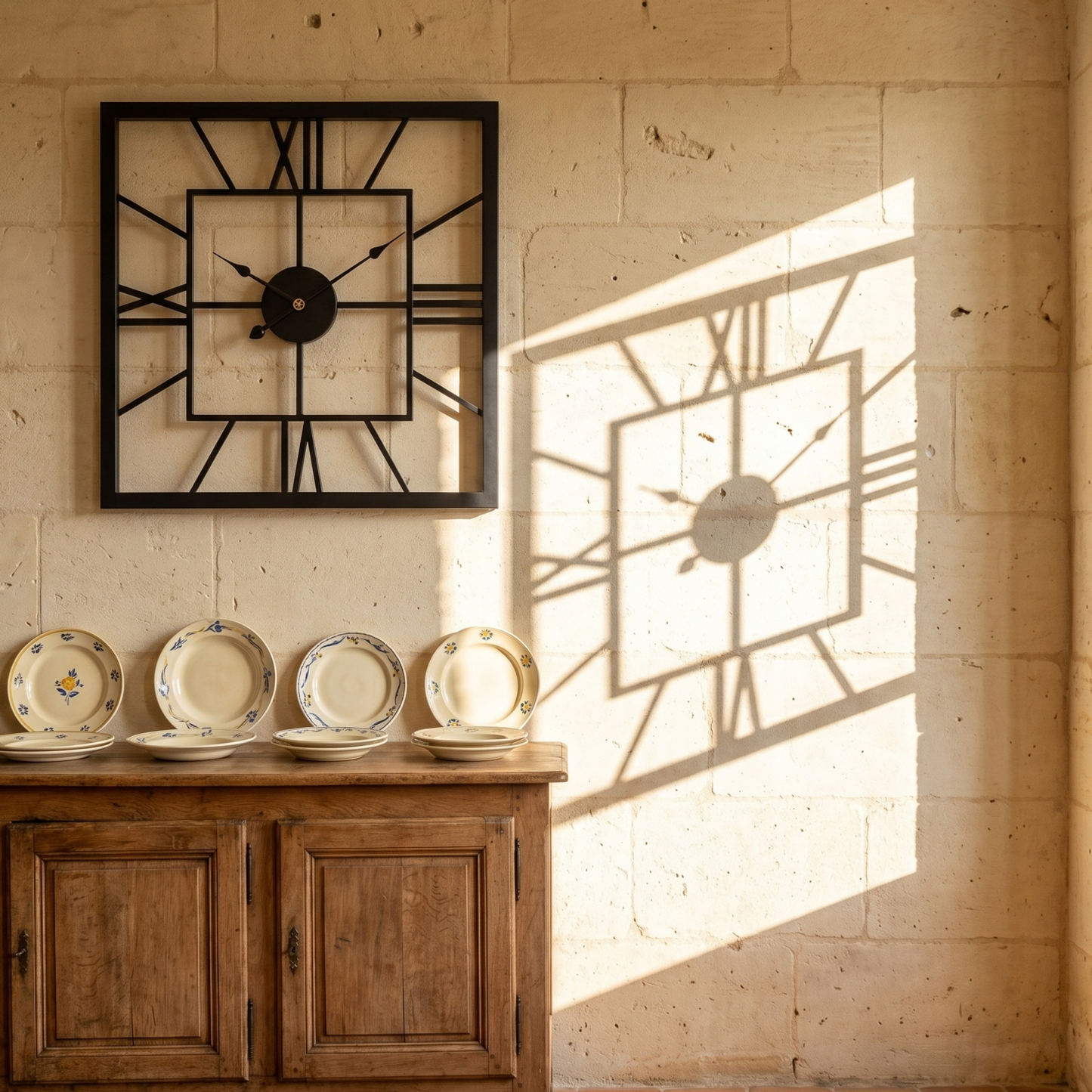 Horloge Murale Design Carrée en Métal avec Miroir, Silencieuse et Élégante – Mirova