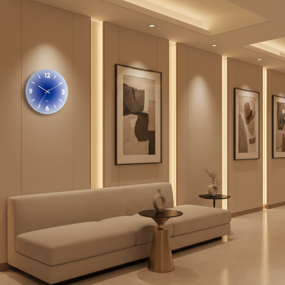 Horloge Murale Design en Verre avec Motif Abstrait, Analogique et Silencieuse – MOMO
