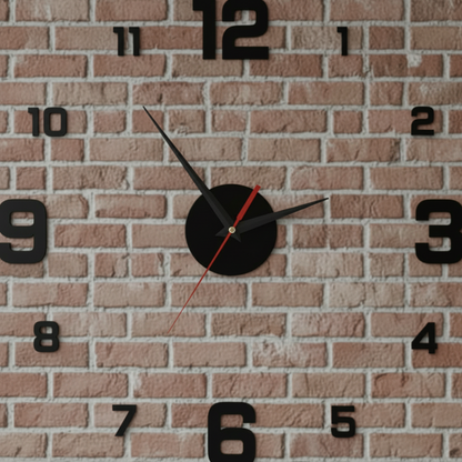 Horloge Murale Originale Design DIY 3D en Acrylique, Silencieuse – Veltrix