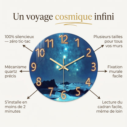 Horloge Murale Originale en Verre, Silencieuse – Cristalyne