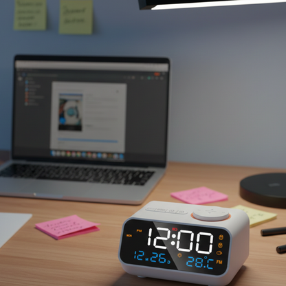 Réveil LED avec Radio FM et Snooze – Novyx