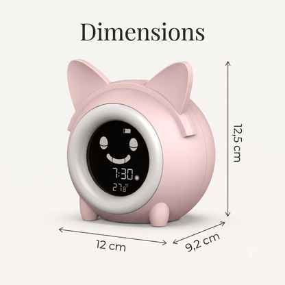 Réveil Enfant Tactile LED avec Affichage Température, Rechargeable – Tempéo