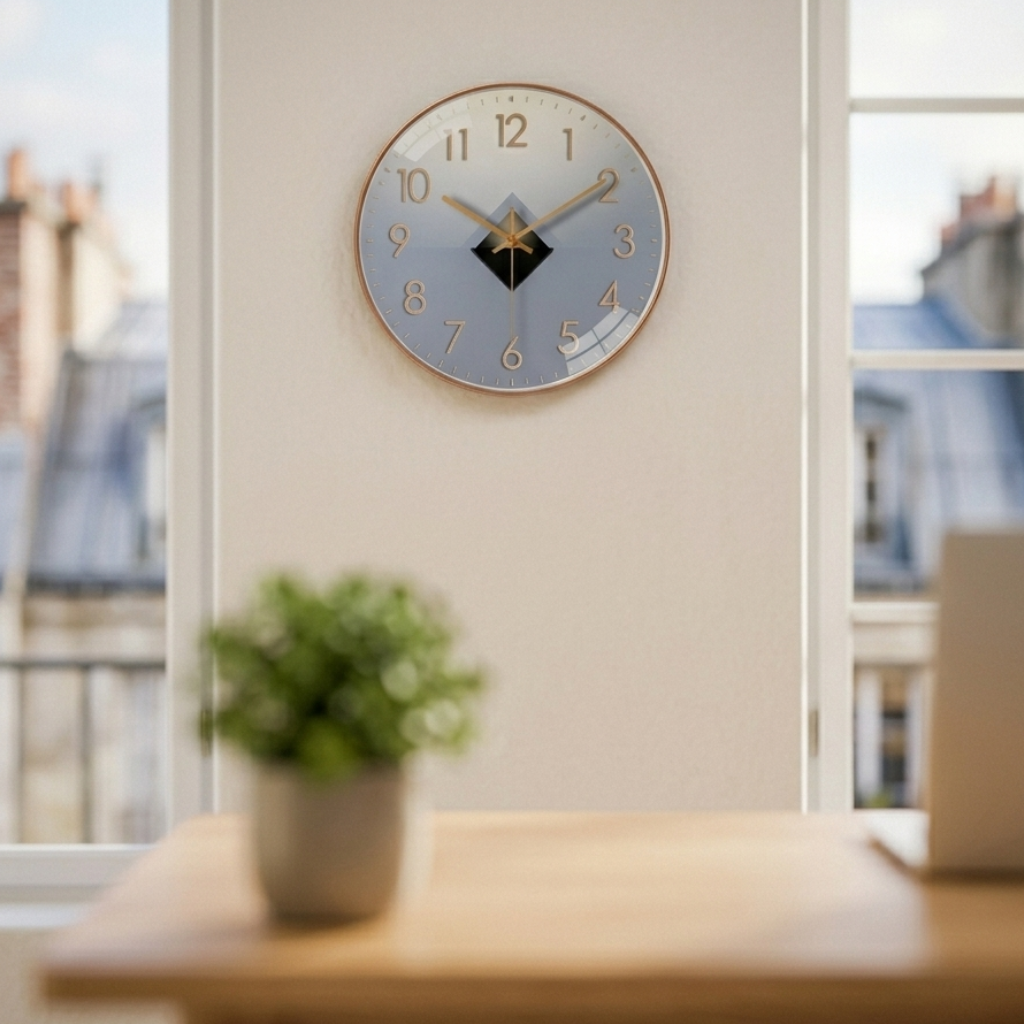 Horloge murale design silencieuse sans tic-tac, analogique et murale – Oviva