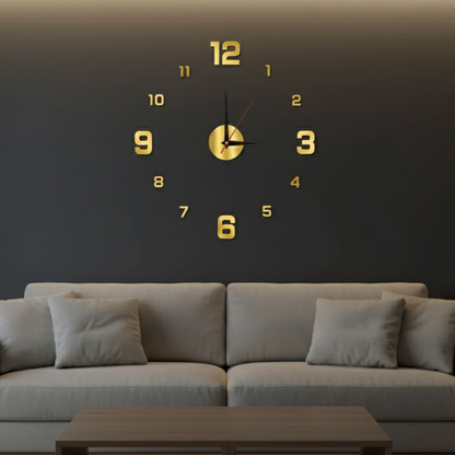 Horloge Murale Originale Design DIY 3D en Acrylique, Silencieuse – Veltrix