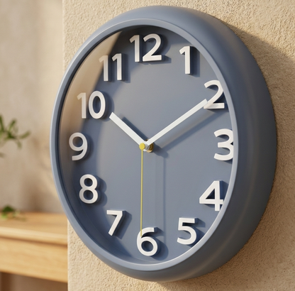 Horloge Murale Moderne Ronde en Acrylique, Silencieuse et Simple à Lire – Cubera