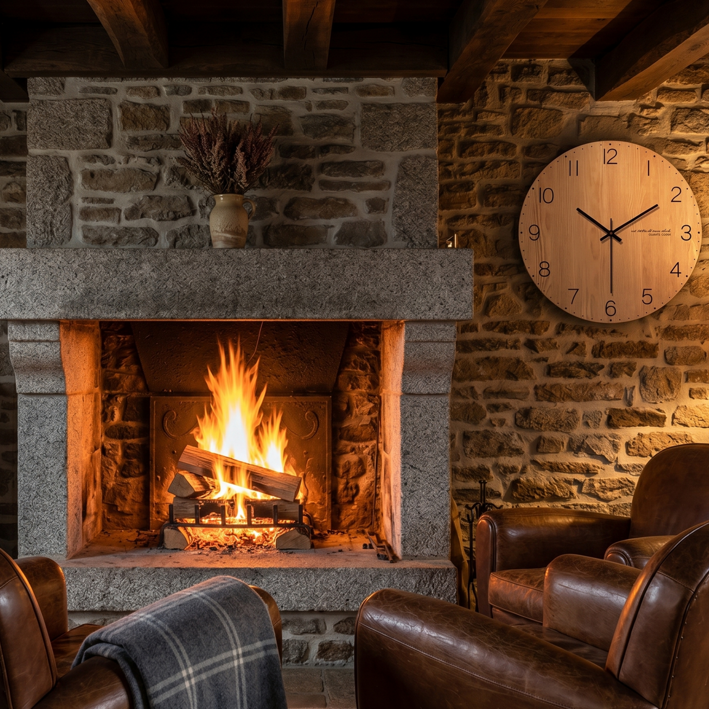 Horloge Murale Design Ronde en Bois, Silencieuse et Épurée – Sylvano