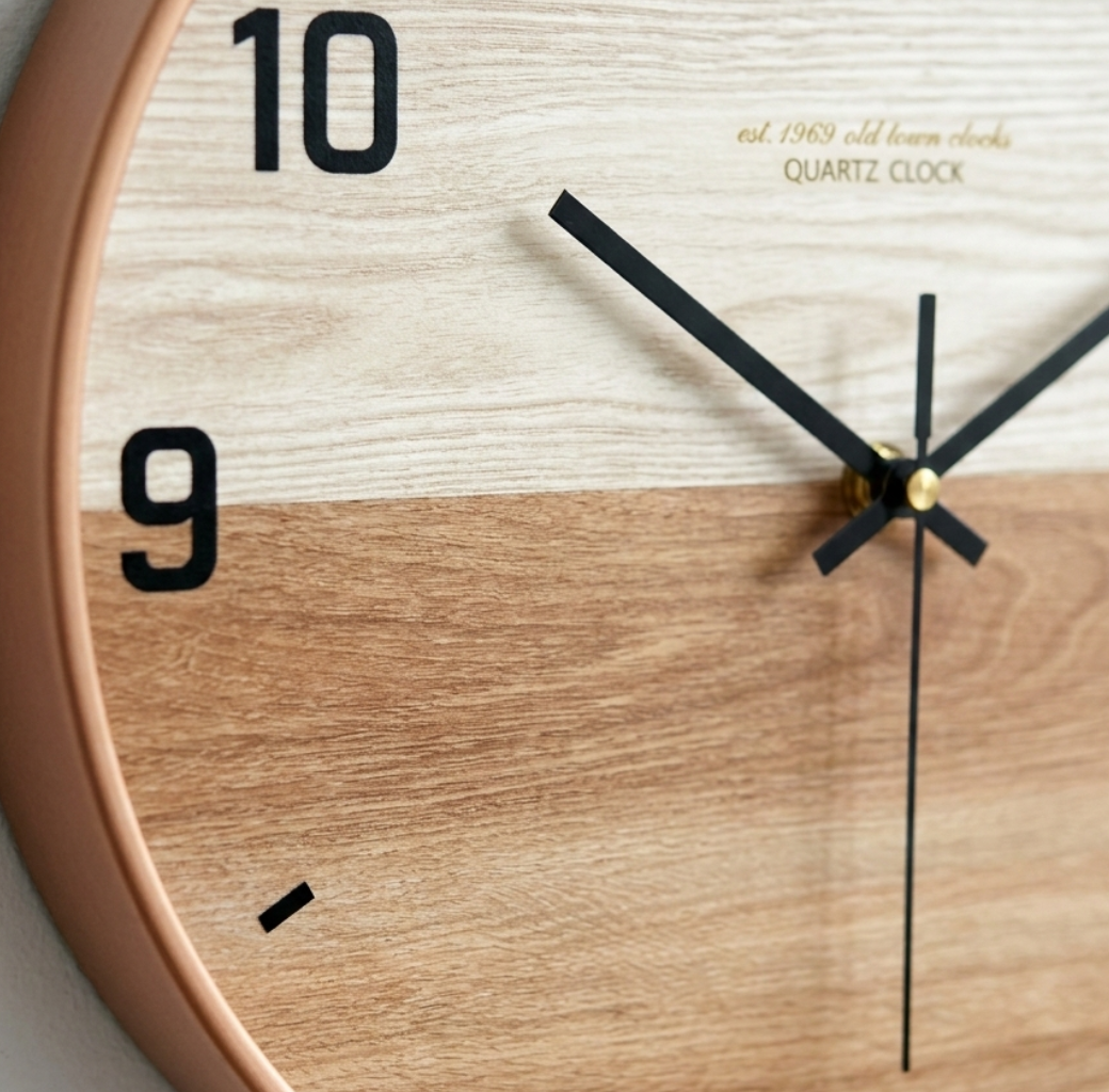 Horloge murale en bois au design moderne, silencieuse et décorative – Arca
