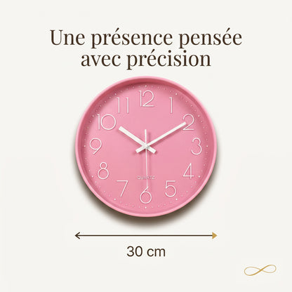 Horloge Murale Design Ronde, Silencieuse et Colorée – Prismo